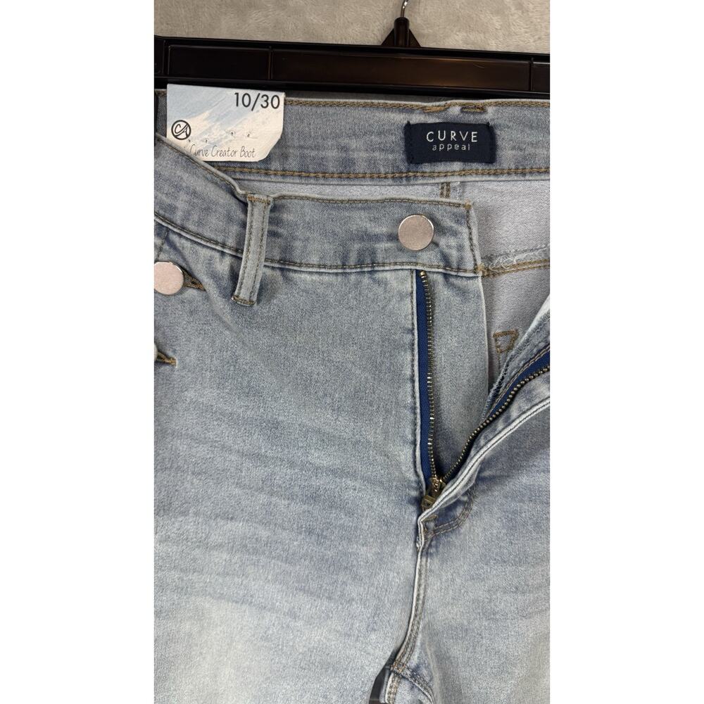 CURVE APPEAL NEW Women Jeans 10/30 Blue Curve Creator High Rise Boot Stretch - Picture 6 of 14